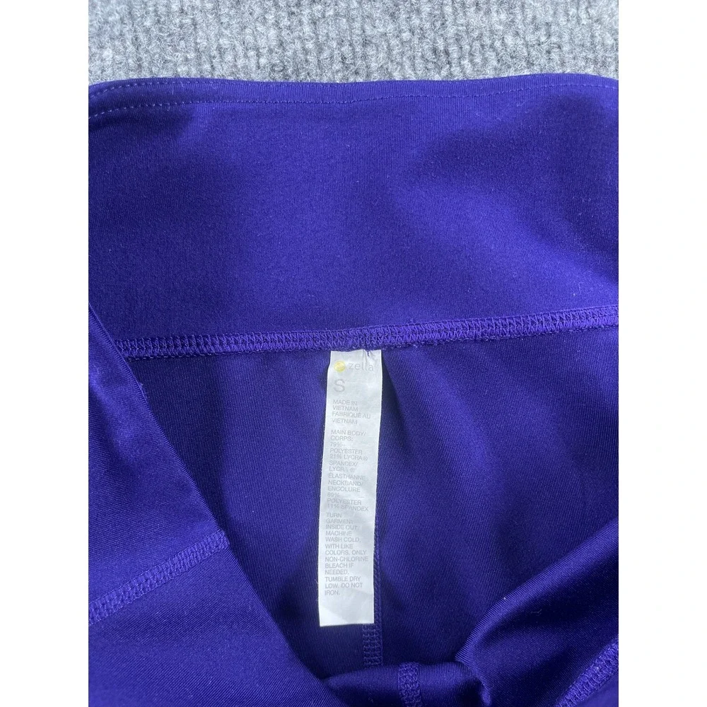 Zella Purple Tennis Dress and Shorts Set Sleeveless Quarter Zip Size Small